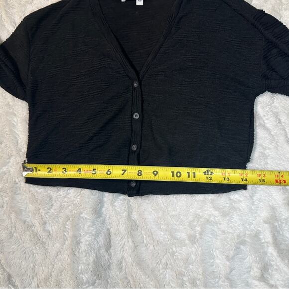 Walter Baker Size XS Black Melinda V-Neck Button Down Top Neutral Monochrome - Picture 10 of 12